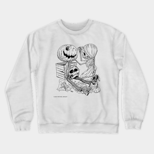 Pumpking Carving Crewneck Sweatshirt by drawmanley